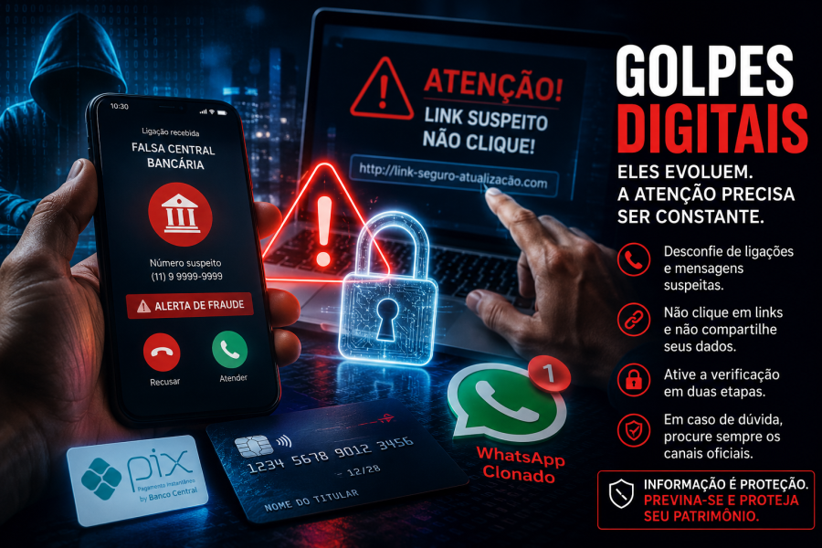 Golpes digitais fazem novas vítimas todos os dias: veja como proteger seu dinheiro e seus dados